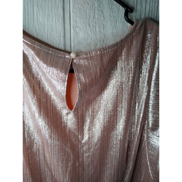 Allegra K Women's Sz S Pink Metallic Sleeveless Mini Sheath Dress Party  NWT - Picture 5 of 7